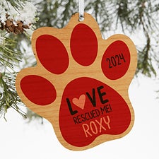 Love Rescued Me Personalized Pet Ornaments - 29714