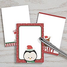 Holly Jolly Characters Personalized Mini Notepad - Set of 3 - 29786