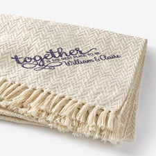 Together... Wedding Embroidered Afghan - 29789