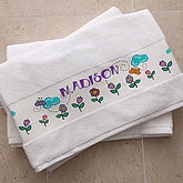 Personalized Kids Custom Bath Towel - Girl Time - 2979