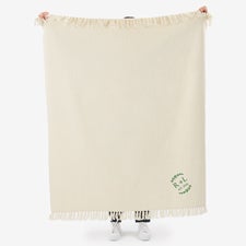 Their Initials Wedding Embroidered Afghan - 29790