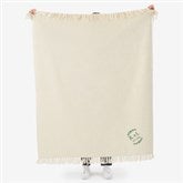 Their Initials Wedding Embroidered Afghan - 29790