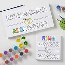 Paint It! Ring Bearer Personalized Coloring Canvas Prints - 29793