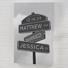 Personalized Street Sign Art Canvas Prints - Wedding Signs - 29795