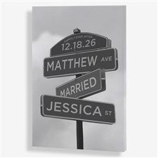 Personalized Street Sign Art Canvas Prints - Wedding Signs - 29795