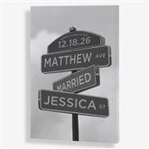 Personalized Street Sign Art Canvas Prints - Wedding Signs - 29795