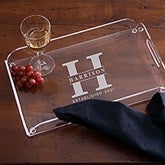 Lavish Last Name Personalized Acrylic Serving Tray - 29843