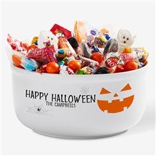 Jack-o-Lantern Personalized Halloween Candy Bowl - 29890
