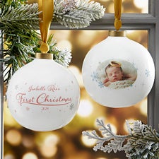 Babys First Christmas Personalized Photo Ball Ornaments - 29923