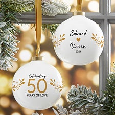 Years Of Love Personalized Anniversary Ball Ornaments - 29928