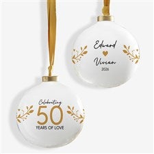 Years Of Love Personalized Anniversary Ball Ornaments - 29928