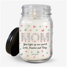 Floral Mom philoSophies Personalized Candle Jar - 29932