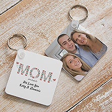 Floral Mom Personalized Photo Keychain by philoSophies - 29933