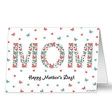 Floral Mom Personalized Greeting Card by philoSophies - 29934