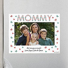 Floral Mom philoSophies Personalized Photo Fridge Magnet - 29944