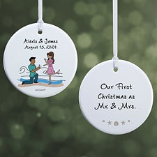 Beach Engagement philoSophies Personalized Ornaments - 29949