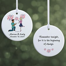 Fireworks Engagement philoSophies Personalized Ornaments - 29952