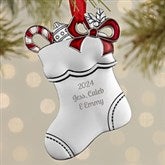 Personalized Metal Christmas Stocking Ornaments - 29986