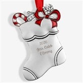 Personalized Metal Christmas Stocking Ornaments - 29986