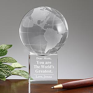 The World's Greatest Mom Personalized Globe