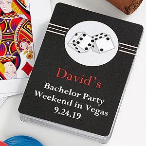 Personalized Bachelor Party Favor Playing Cards - Roll The Dice