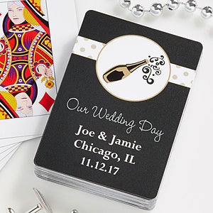 Champagne Toast Personalized Playing Cards