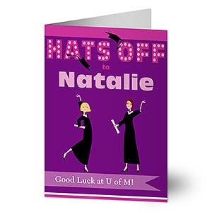 personalized graduation cards girl graduate