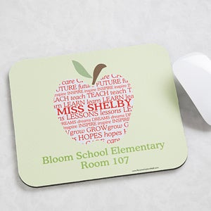 Apple Scroll Personalized Teacher Mouse Pad