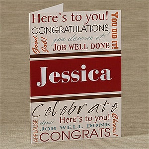 Here's To You! Personalized Greeting Card