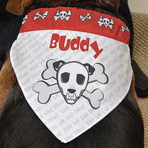 Bad To The Bone Personalized Dog Bandana