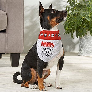Bad To The Bone Personalized Dog Bandana - Medium
