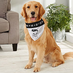 Bad To The Bone Personalized Dog Bandana - Large