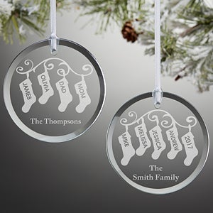 Stocking Family Personalized Ornament