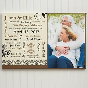 Our Life Together Personalized Photo Canvas Print- 12x18