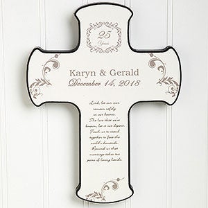 Our Anniversary Blessing Personalized Cross