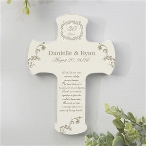 Our Anniversary Blessing Personalized Cross - 5x7