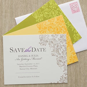 Elegant Floral Custom Save The Date Cards