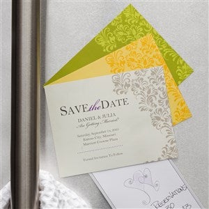 Personalized Save The Date Magnets - Floral - Set of 12