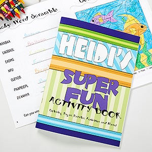 Super Fun Personalized Coloring Activity Book & Crayon Set
