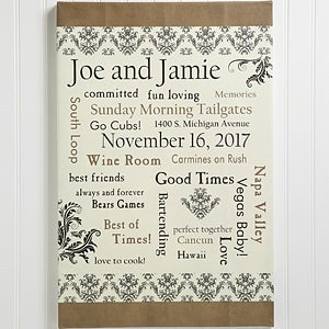 Our Life Together Personalized Canvas Print- 24 x 36