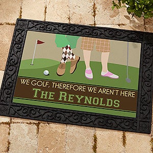 Gone Golfing Personalized Doormat- 18x27
