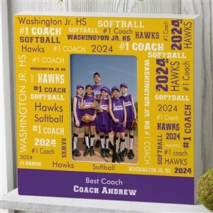 All-Star Coach Personalized 4x6 Box Frame Vertical