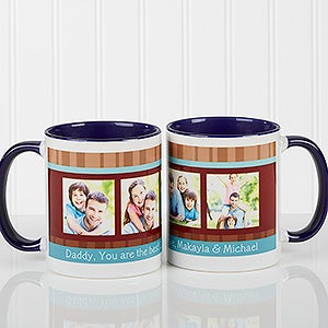 Blue Personalized Coffee Mugs - Photo Message