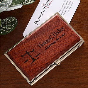 Personalized Lawyer Business Card Cases