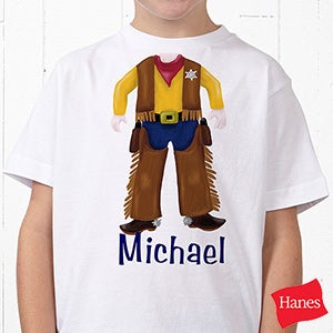Personalized T Shirts for Boys    Cowboy or Baseball Player