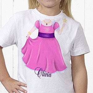 Personalized T-Shirts for Girls - Princess or Ballerina - Youth Large (14-16) - Black