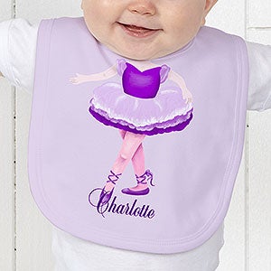 Personalized Baby Girl Bib - Princess or Ballerina