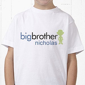 Personalized T-Shirts for Kids - Big Sister or Brother - Youth Medium (10-12) - Royal Blue