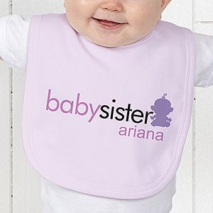 Personalized Baby Bib - Big Brother - Baby Sister
