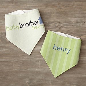 Personalized Bandana Bibs - Brother or Sister